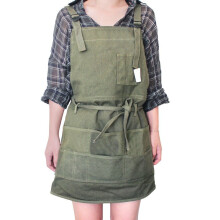 Apron with Pockets Painting Painter Adjustable Neck Strap Waist Ties Gardening Waxed Aprons for Women Men Adults