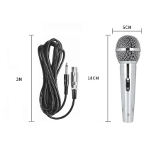 Microfone de mão profissional com fio de metal dinâmico microfone de voz nítida para performance musical vocal