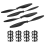 4x 1045 10 polegadas de diâmetro 4,5 passo CW/CCW pás de hélice giratórias para quadricóptero RC 3