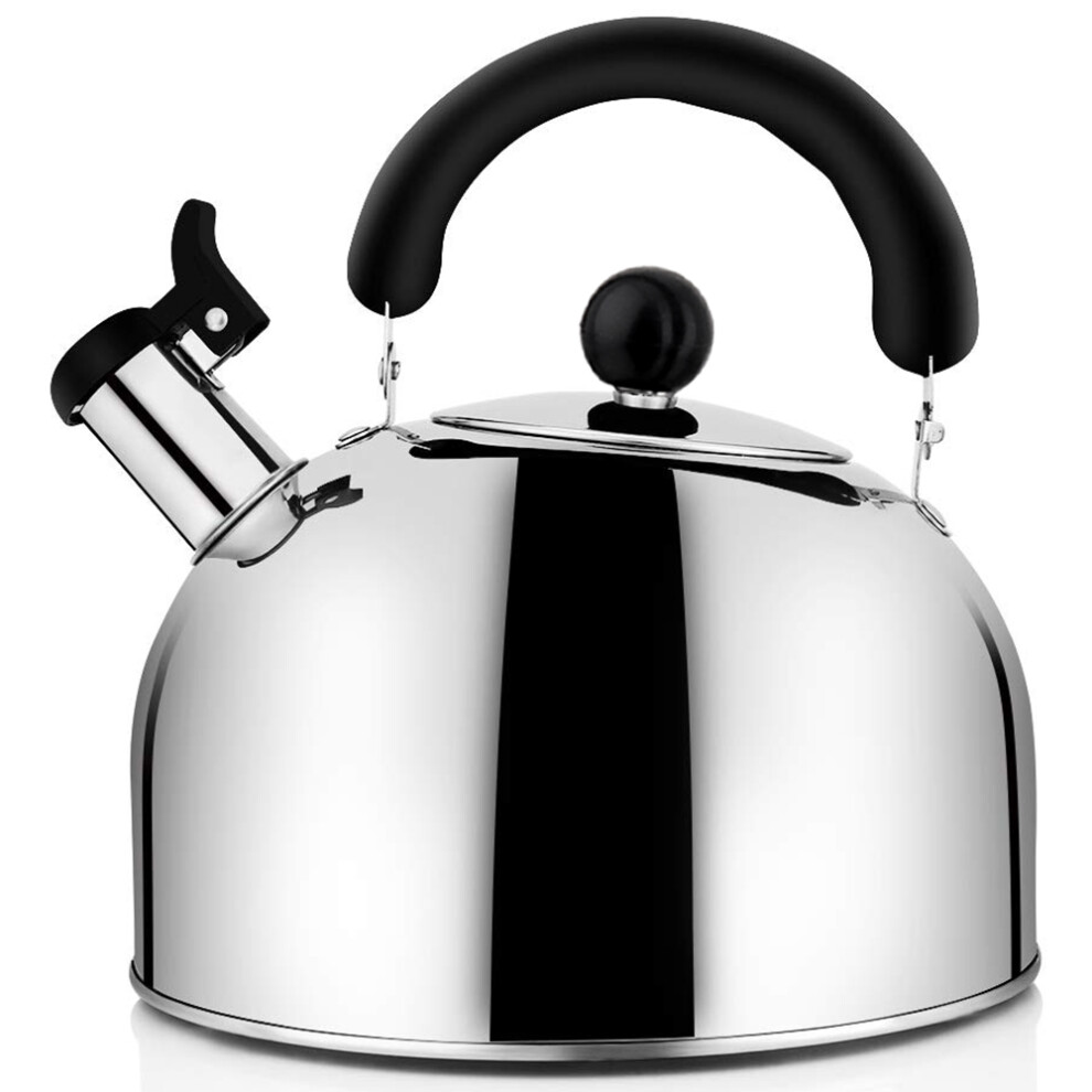 Tea Kettle Stovetop Whistling Pot, Stainless Steel Kettles Pots For Stove Top, 4.3Qt(4-Liter) Large Capacity With Capsule Base-image-OPC-PHFFS7C-NEW