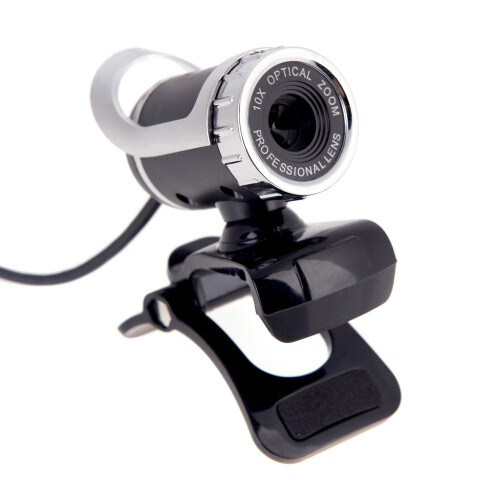 Webcam USB 2.0 da 12 megapixel HD con microfono a clip per computer desktop Skype, PC e laptop 2