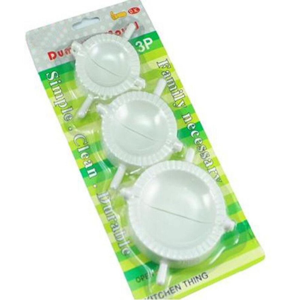 Ahome-3pcs/set Pastry Maker Plastic Dumpling Mould Dough Press Molds Diy Cooking