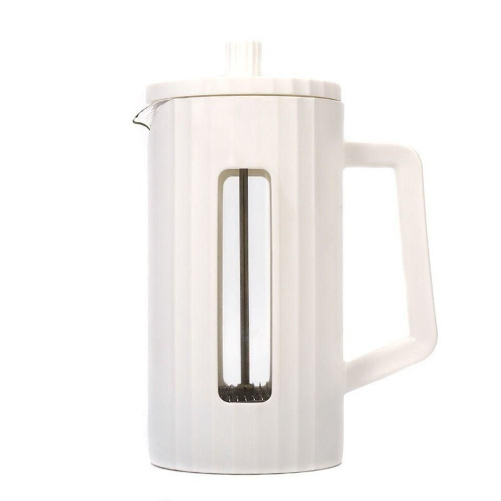 (white, 600ml) Heat Resistant Coffee Pot 1000ml/ 600ml Coffee Press Machine French Press Coffee Maker  Travel