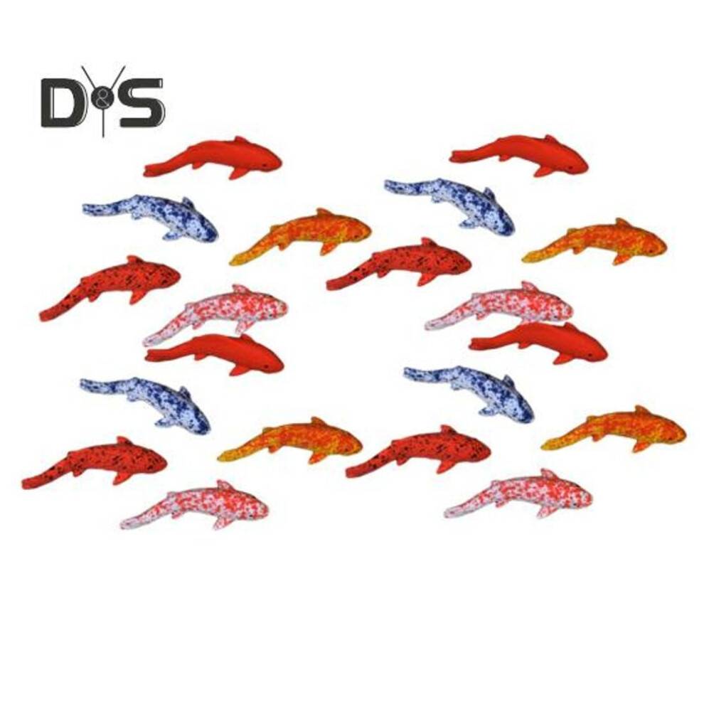 (as the picture, A) Fake Fish Resin Goldfish Figurine Artificial Floating Lucky Fish Statue For Aquarium Fish Tank Pond Fairy Garden Supplies
