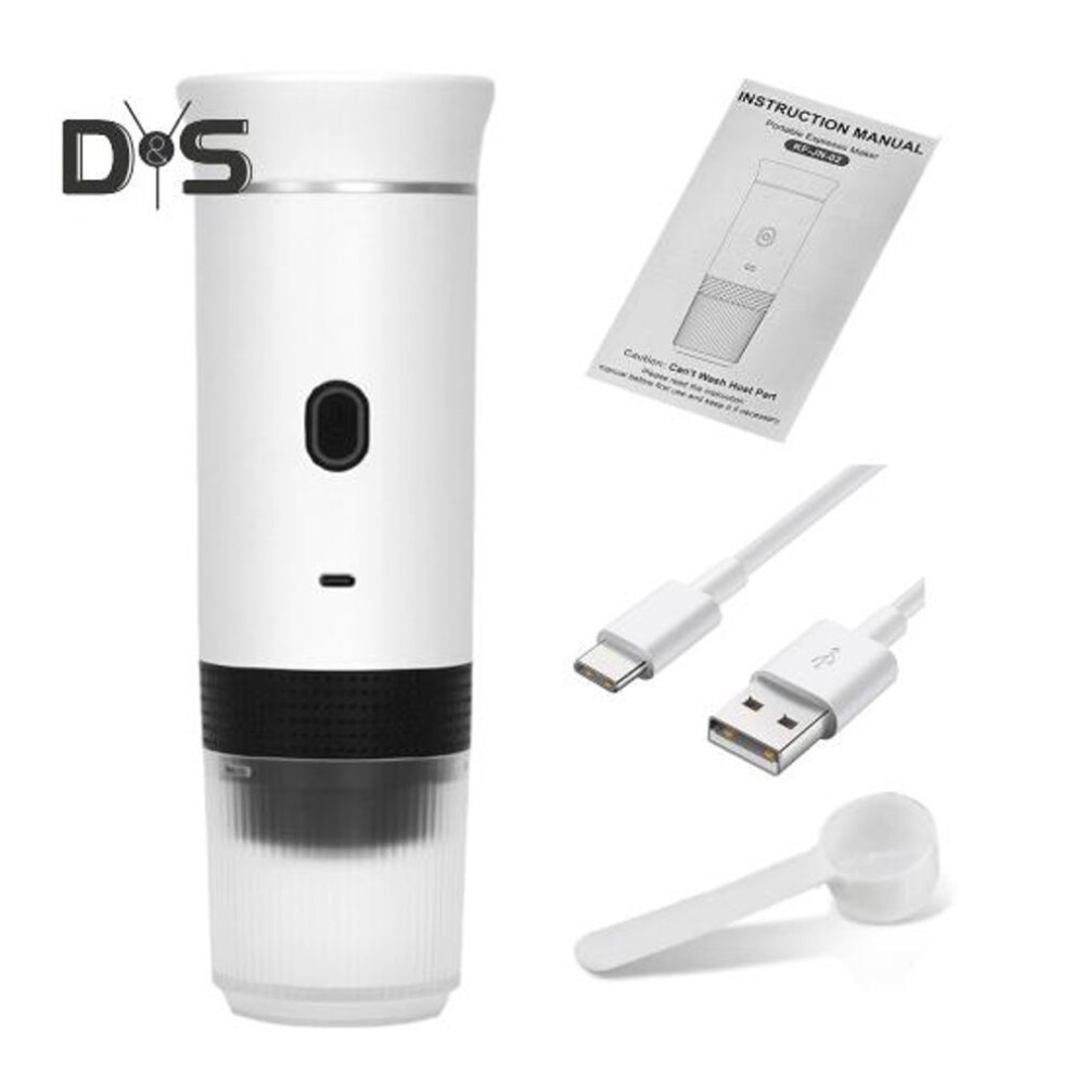 (white, 1 Set) Portable Electric Espresso Machine Coffee Machine Touch Operation 15bar Pump Pressure Usb Rechargeable Wireless Coffee Machine