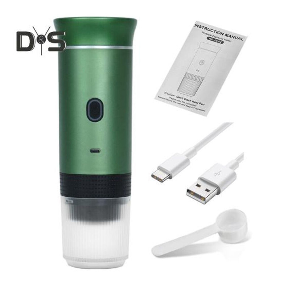 (green, 1 Set) Portable Electric Espresso Machine Coffee Machine Touch Operation 15bar Pump Pressure Usb Rechargeable Wireless Coffee Machine
