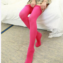 (hot pink, one size) 100d Woman Tights Colorful Anti-hook Tear Resistant Super Elastic Pantyhose Sexy Female Hosiery Spring Autumn Winter Plus Size