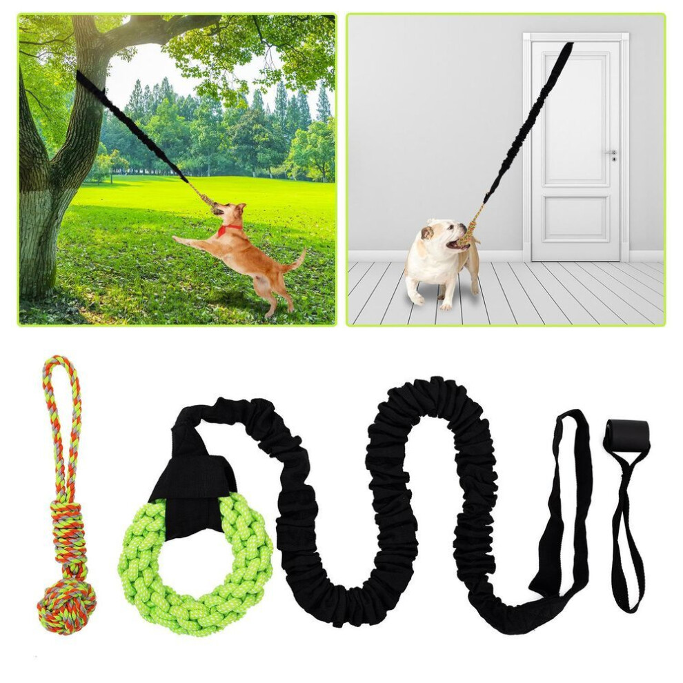 (Green ring) Pet Supplies Dog Tug Of War Toys Teeth Grinding To Relieve Boredom Interactive Indoor Door Pull Rope Toys