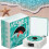 (white) Lamp Record Player, Waves Vinyl Bluetooth Speaker with 4 Modes Adjustable 5