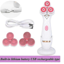 (NEW PINK WITH BOX) Facial Cleansing Brush Sonic Nu Face Spin Brush Set Galvanica Facial Spa System For Skin Deep Cleaning Remove Blackhead Machine
