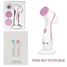 (PINK SET WITH BOX) Facial Cleansing Brush Sonic Nu Face Spin Brush Set Galvanica Facial Spa System For Skin Deep Cleaning Remove Blackhead Machine