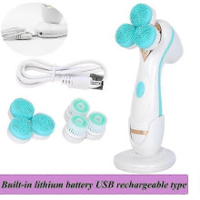 (NEW BLUE WITH BOX) Facial Cleansing Brush Sonic Nu Face Spin Brush Set Galvanica Facial Spa System For Skin Deep Cleaning Remove Blackhead Machine