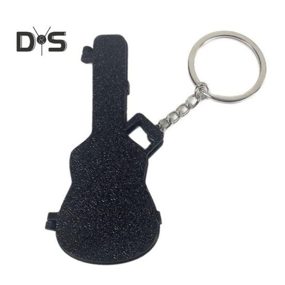 Guitar Pick Storage Box Keychain Heavy Duty 3D Printed Portable Pick Organizer Key Ring Holder Bag Backpack Hanging Decoration Pendant