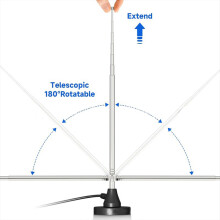 Home Radio Antenna FM/AM Antenna DAB Digital Antenna Large Suction Cup Digital TV Trolley Antenna