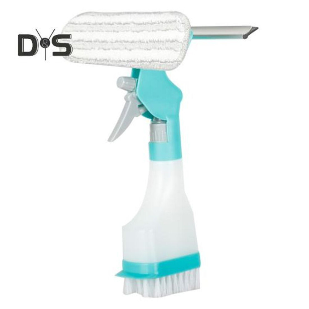 4-in-1 Multifunction Window Cleaner Kit With Spray Bottle Squeegee Microfiber Washer Head Home Glass Cleaning Tool