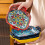 (Multicolor, Blue*2 + Red*2) Bohemian Ceramic Plate, Square Plate with Handle, Salad Plate for Home Kitchen Dining Room,Dinnerware Sets, Modern Ceramic Dinnerware 5