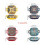 (Multicolor, Blue*2 + Red*2) Bohemian Ceramic Plate, Square Plate with Handle, Salad Plate for Home Kitchen Dining Room,Dinnerware Sets, Modern Ceramic Dinnerware 2