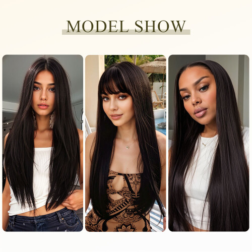 Living And Home 7Pcs Clip-In Straight Hair Extensions 2