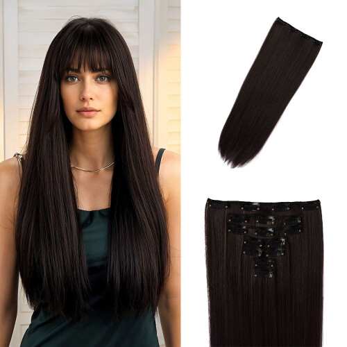 Living And Home 7Pcs Clip-In Straight Hair Extensions 1