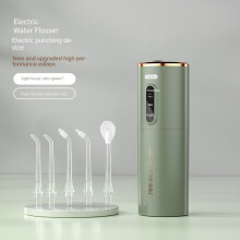 (Verde Tipo 2) Nuevo irrigador bucal portátil recargable por USB de 280 ml para limpieza dental eléctrica