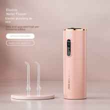 (Tipo 1 rosa) Nuevo irrigador bucal portátil recargable por USB de 280 ml para limpieza dental eléctrica