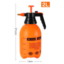 (Naranja 2L) Botella rociadora de 2L/3L Pulverizador de presión manual Botella de presión de aire Regadera Bomba