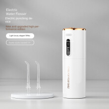 (Tipo 1 blanco) Nuevo irrigador bucal portátil recargable por USB de 280 ml para limpieza dental eléctrica