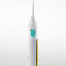(Blanco) Irrigador bucal de alta presión para el hogar, portátil, con agua limpia, hilo dental manual de alta