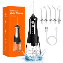 (L10B-H) Irrigador bucal portátil recargable con 3 modos y chorro de agua de 300 ml para limpieza dental