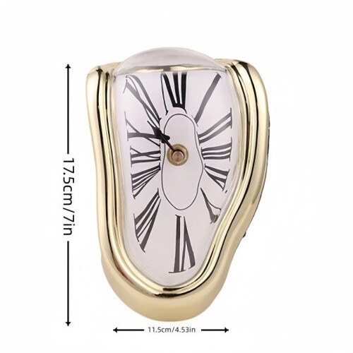 (1 Count, one-size) Creative Melting Distorted Roman Digital Wall Clock, 1 Count Surreal Style Clock, Distorted Clock Decorations, Home Accessories 1