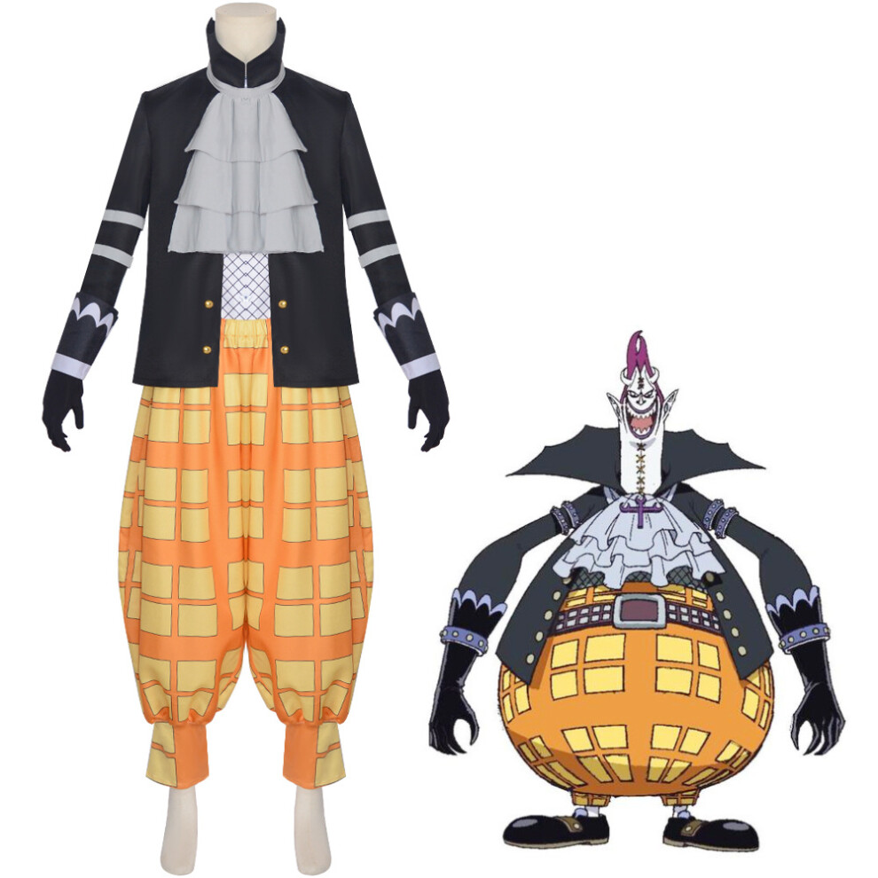 (XX-Large) Shadow Master Cosplay Costume - Gothic Pirate Captain Outfit with Bat Motif