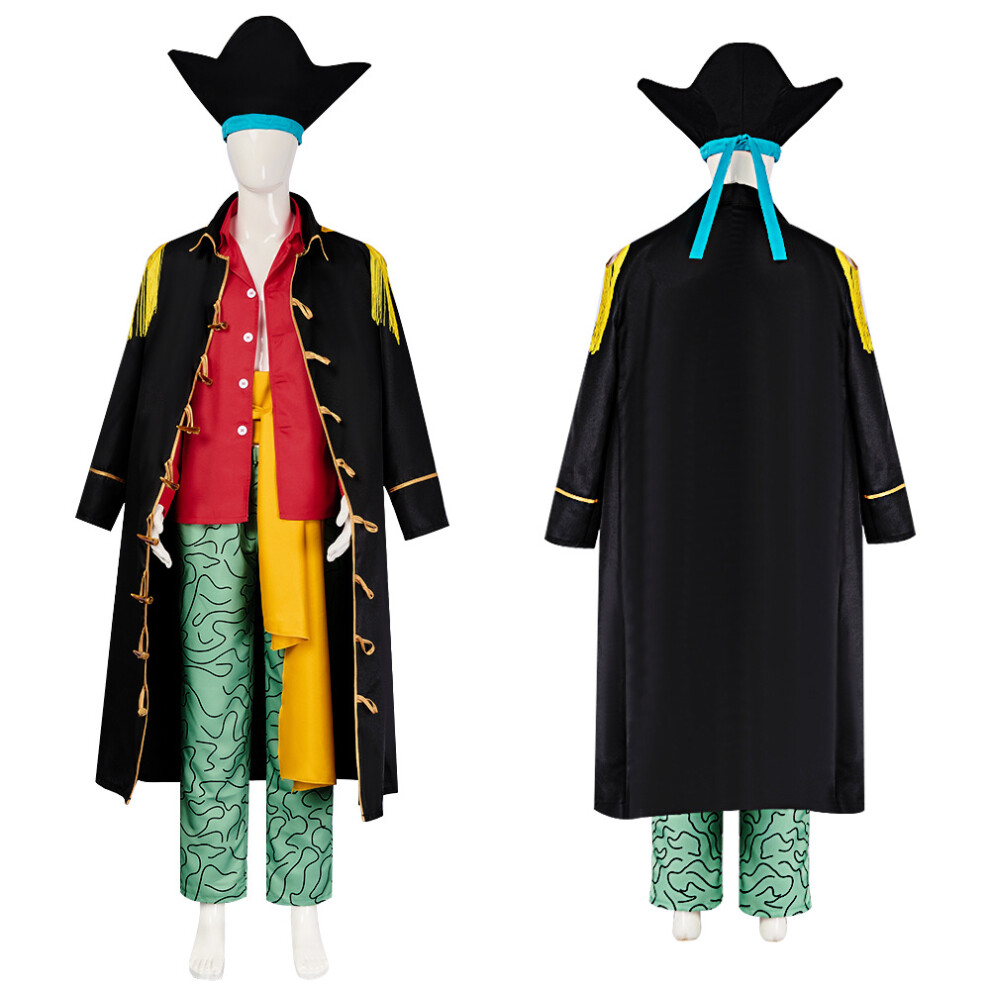 (3X-Large) Darkbeard Pirate Cosplay Costume - Anime Villain Outfit with Double Sword Holsters