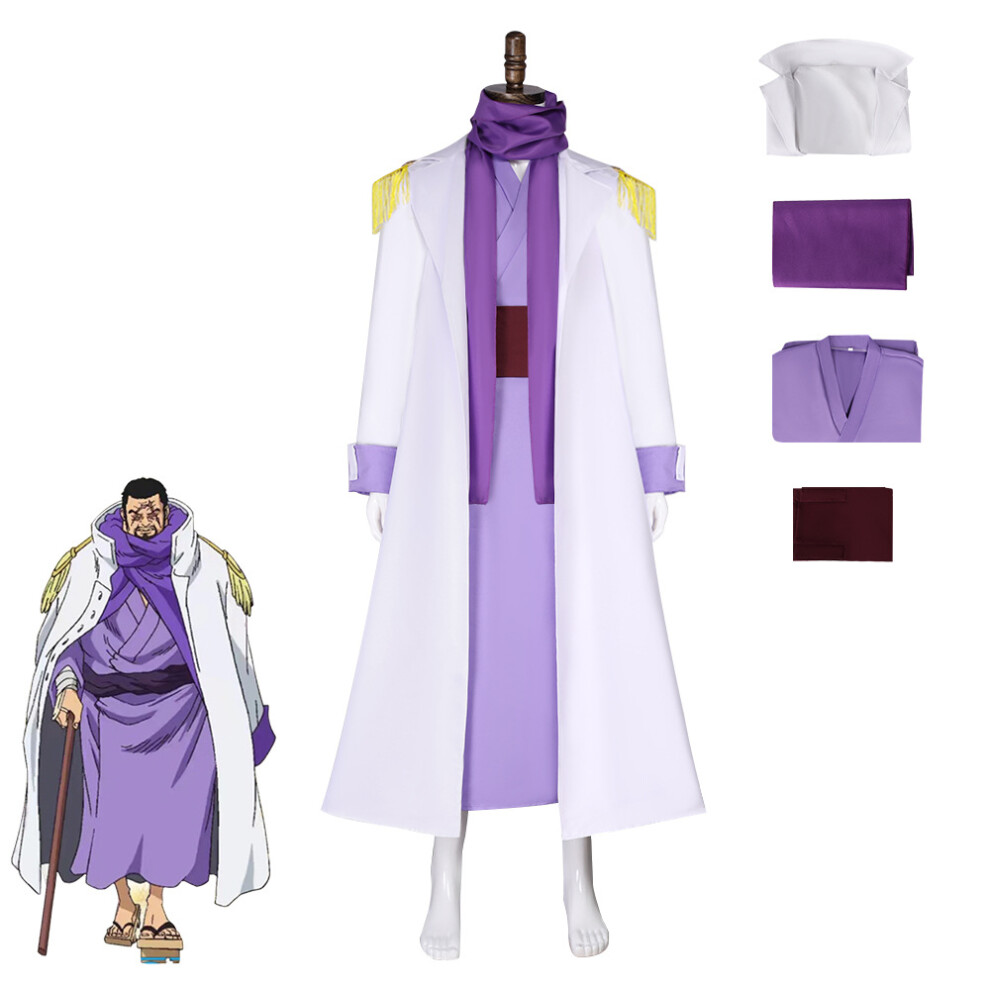 (Small) Blind Swordsman Cosplay Costume - Purple Samurai Robe with Gravity Sword Prop