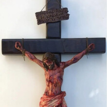 Realistic Wounds of Christ Crucified for Meditation, Wall Cross, Home Altar, Catholic Gift, Bloody Crucified, Passion Crucified