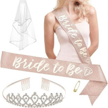 Rose Gold trblietky na rozlúčku so slobodou Sash Bride To Be | Dekorácie na rozlúčku so slobodou, svadobná