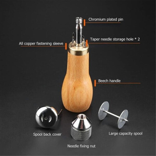 Leather Sewing Needle Set Craft Tools Hand Sewing Machine Lock Sewing Thread Needle Set DIY Shoemaker Canvas Repair Tools