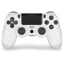 Controle sem fio Bluetooth para PS4 de quarta geração, alça de carregamento fácil para PS4 branca