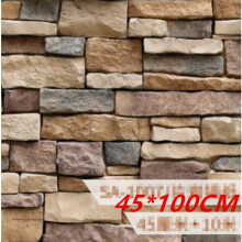 12 stücke 45*100cm Tapete 3D Tapete Selbst Klebe Wand Panels Stein Aussehen Ziegel Wand Aufkleber