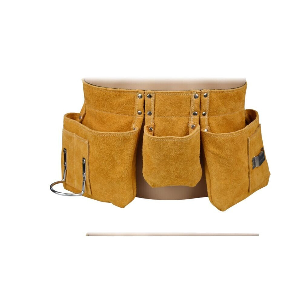 Ceinture à outils en cuir de qualité 52 x 22 cm avec poches, ceinture en nylon réglable, cadeau de fête des pères