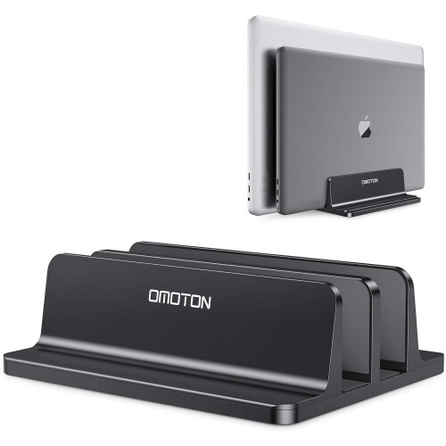 Monitorhalterung [Aktualisierte Dock-Version] Vertikaler Laptopständer, OMOTON Double