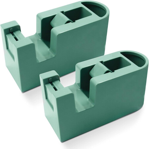 2 Packaging tape dispenser with storage, automatic cutting head, tape holder