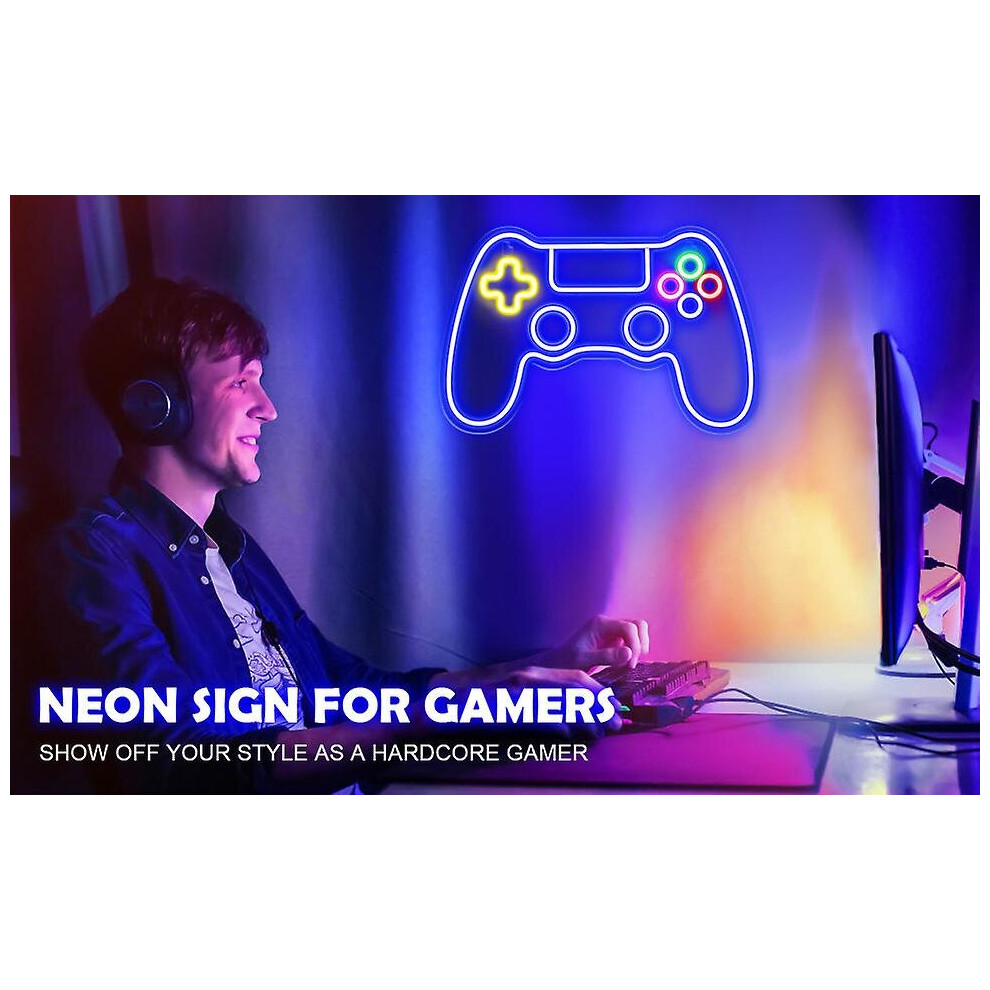 Panneau néon pour jeux vidéo, décoration de salle de jeux vidéo, panneaux LED pour jeux vidéo avec interrupteur