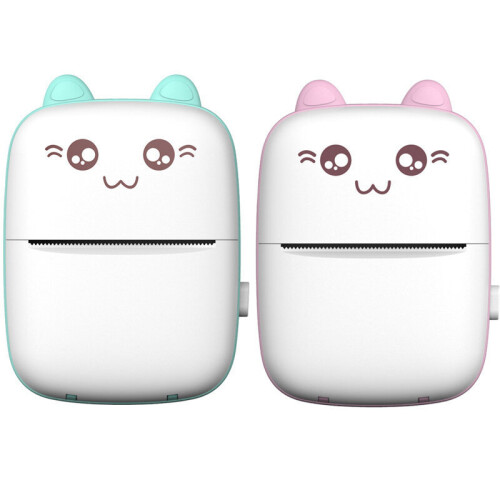 Mini photo printer, thermal label printer with USB charging