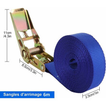 4 peças. cinta de catraca, cinta de catraca de 6M x 25mm para motocicleta, carro, bicicleta, reboque,