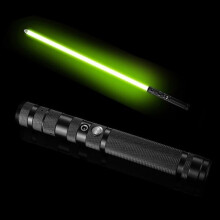 Leuchtendes Laserschwert, RGB, 7 Farben, wechselbarer elektronischer Lichtschwert-Sound (1 Stück, Schwarz) – WELLNGS