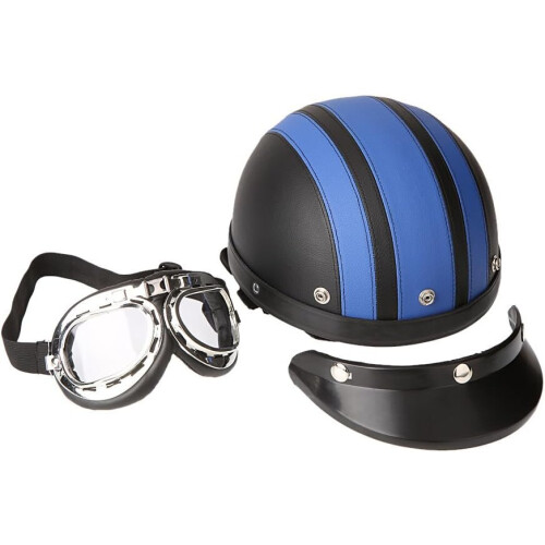 Motorrad-Roller-Halblederhelm mit offenem Helm