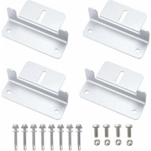 Aluminum Alloy Solar Panel Clamp Mounting Bracket with Screws and Nuts for RV Boat Roof 4 Pcs.