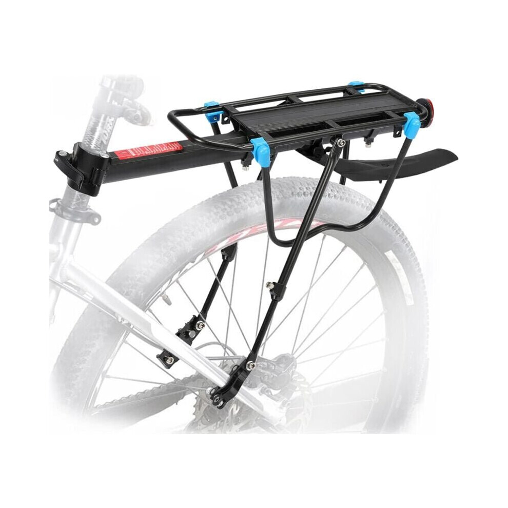 50kg Capacity Rear Bike Rack Adjustable MTB Bike Carrier Rack With Fender Reflector For Mountain Cargo