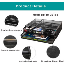 Monitorständer Monitorständer Ständer mit Schublade Metallgeflecht Schreibtisch-Organizer