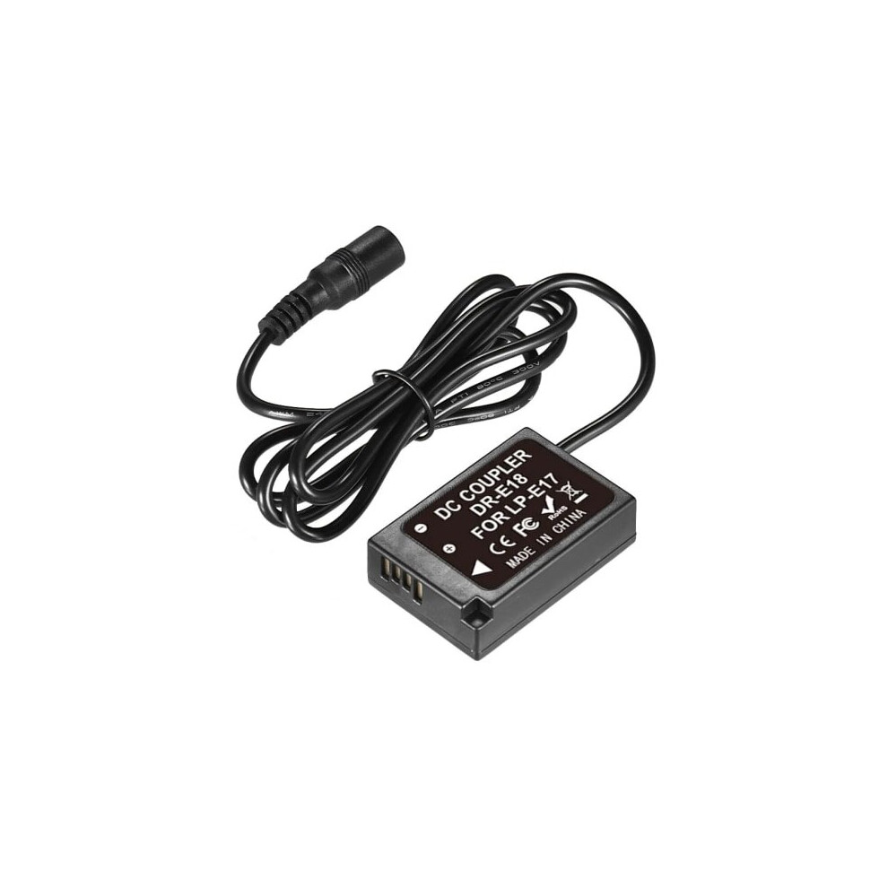 Adaptateur coupleur de batterie factice Andoer DR-E18 LP-E17 avec prise CC pour Canon 200D 800D 760D 750D 77D